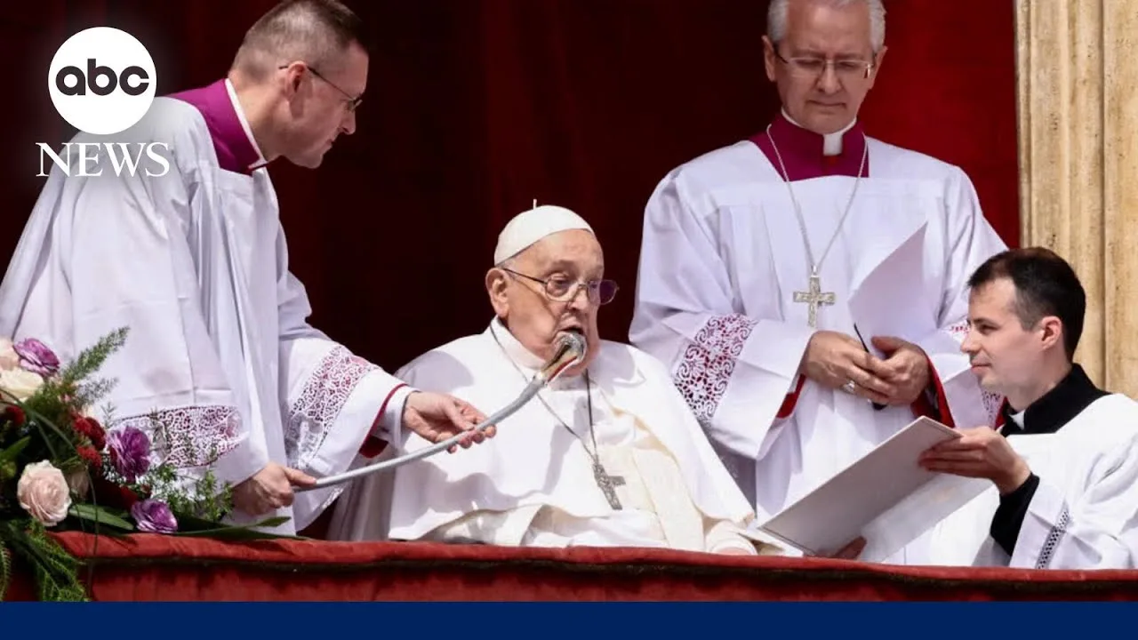 Pope Francis’ final address to his followers touched on world peace