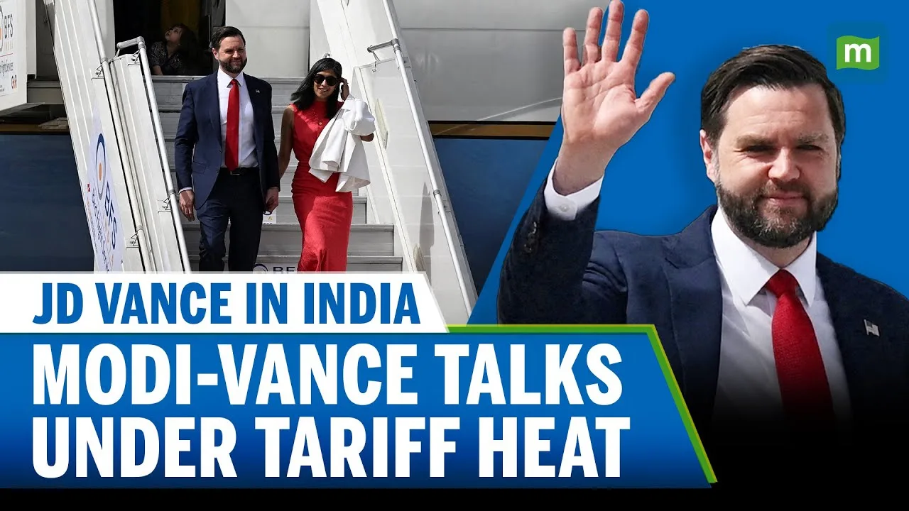 US Vice President JD Vance Lands in India Amid Tariff Tensions | Meets Modi Today