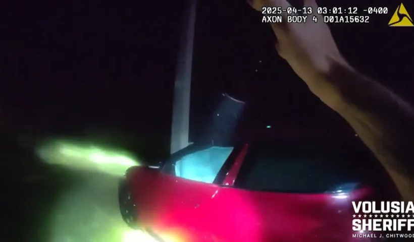 Car Nearly Hits Deputies as It Runs Off Highway in Florida