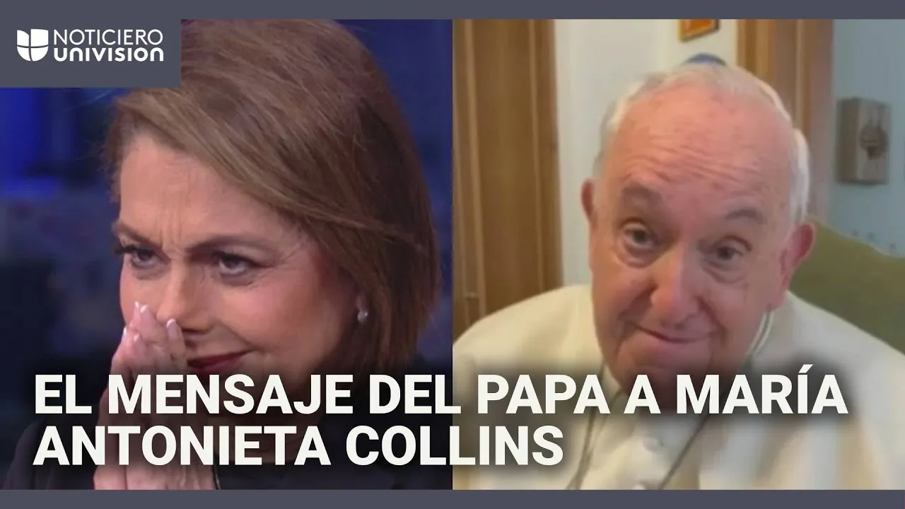 María Antonieta Collins se emociona al escuchar el mensaje del papa Francisco
