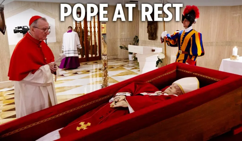 Pope Francis lies in open coffin at The Vatican after death at 88