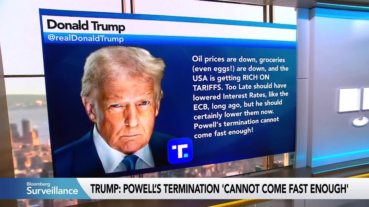 Trump Says Fed Chair Powell's Termination Can't Come Fast Enough