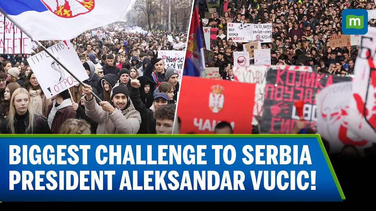 Massive Student Protest In Serbia| Anti-Government Rally| Moment Of Silence| Corruption| N18G