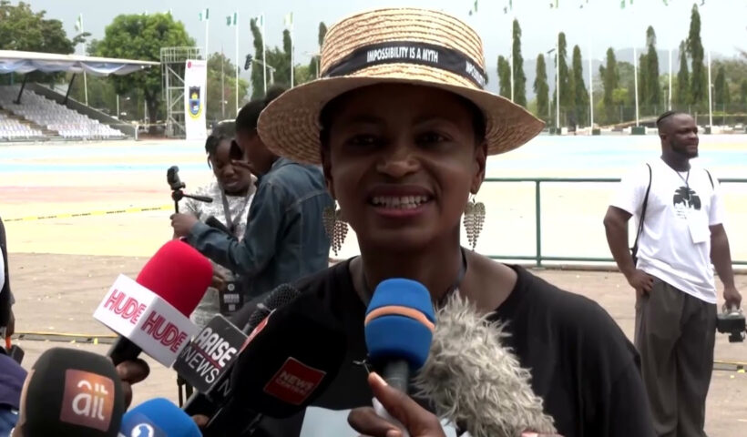 Autistic Nigerian teen breaks world record for largest canvas art | REUTERS