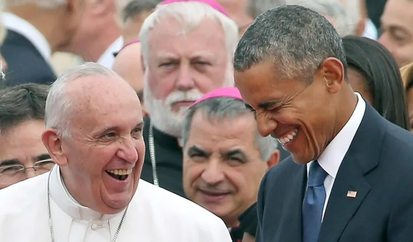 From the archives: Pope Francis and President Barack Obama speak at White House