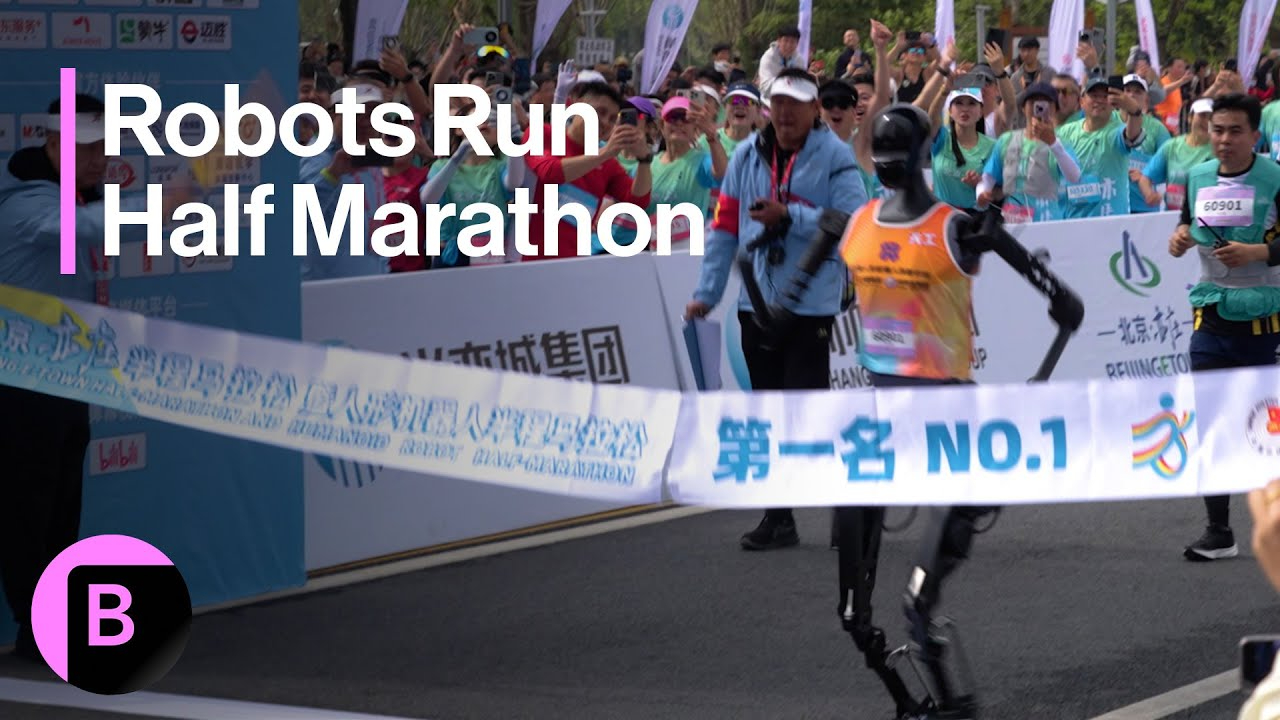 Humanoid Robots Run Half Marathon in Beijing