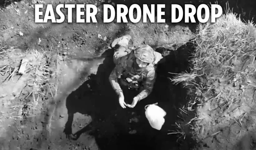 Drones drop Easter cakes to Ukraine fighters as Putin breaks 'truce'