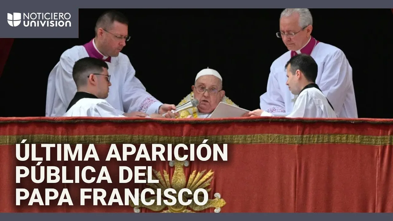 Así fue la última aparición pública del papa Francisco antes de su muerte