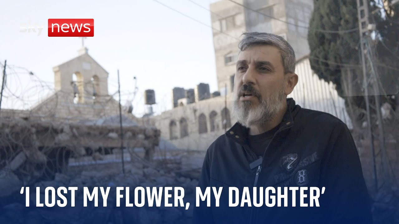 Gaza father grieves for family killed in Israeli airstrike on church building