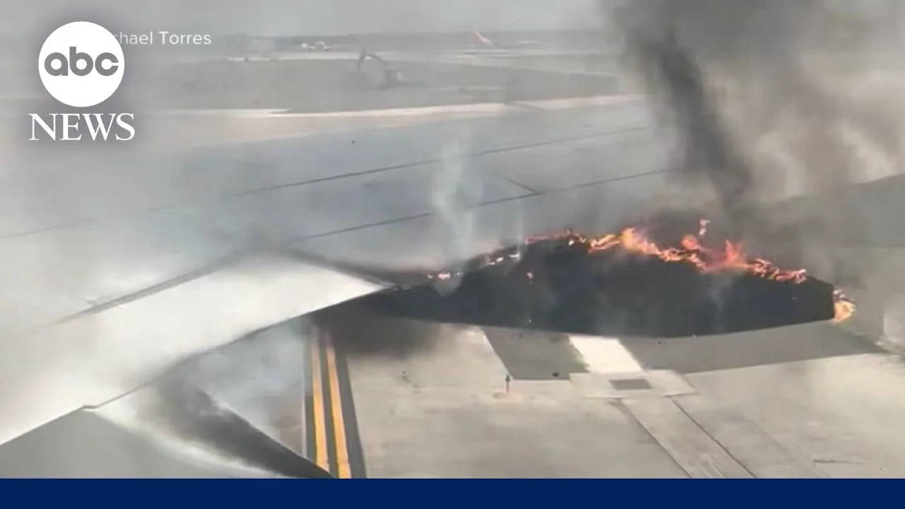 Delta plane's engine catches fire moment before takeoff in Orlando